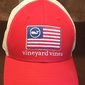 Vineyard vines American Flag mesh hat cap look!